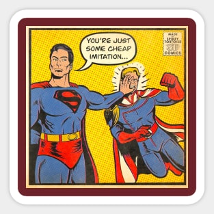 Super hero fight Sticker